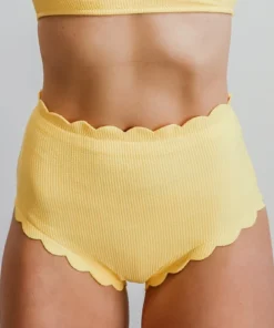BJB Honolulu High Waist Bikini Bottom | Yellow Swim
