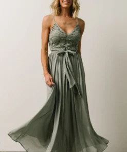 DD Imogene Lace Maxi Dress | Slate Grey Dresses