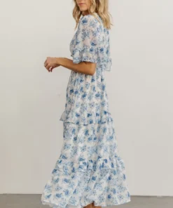 FT Iris Tiered Maxi Dress | Blue + White Floral Dresses 12 FT Iris Tiered Maxi Dress | Blue + White Floral Dresses