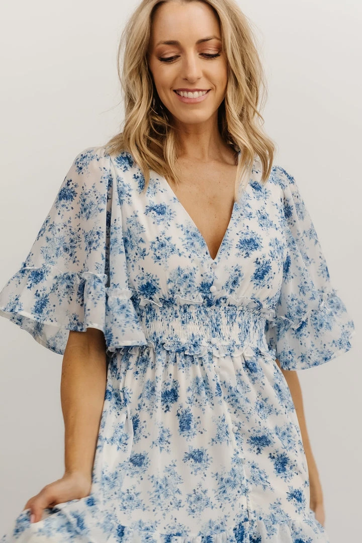 FT Iris Tiered Maxi Dress | Blue + White Floral Dresses 3 FT Iris Tiered Maxi Dress | Blue + White Floral Dresses