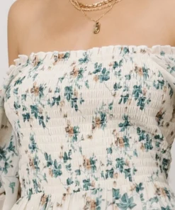 BB Custom Dresses Isabela Smocked Maxi Dress | Ivory + Topaz Floral 13 BB Custom Dresses Isabela Smocked Maxi Dress | Ivory + Topaz Floral