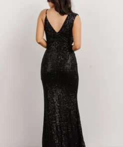 RR Isla Sequin Gown | Black Dresses
