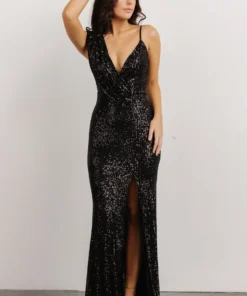 RR Isla Sequin Gown | Black Dresses