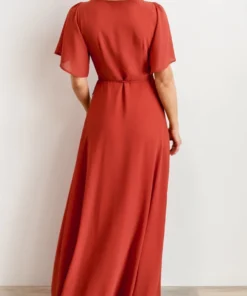 BB Custom Ivy Wrap Maxi Dress | Clay