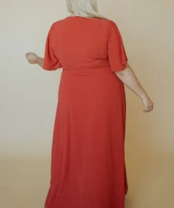 BB Custom Ivy Wrap Maxi Dress | Clay