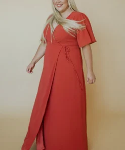 BB Custom Ivy Wrap Maxi Dress | Clay