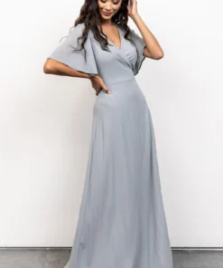 BB Custom Ivy Wrap Maxi Dress | Light Blue