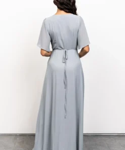 BB Custom Ivy Wrap Maxi Dress | Light Blue 22 BB Custom Ivy Wrap Maxi Dress | Light Blue