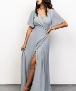 BB Custom Ivy Wrap Maxi Dress | Light Blue 21 BB Custom Ivy Wrap Maxi Dress | Light Blue