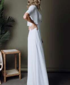 BB Custom Ivy Wrap Maxi Dress | Off White