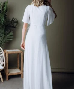 BB Custom Ivy Wrap Maxi Dress | Off White