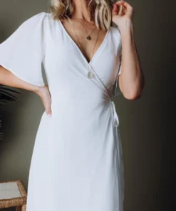 BB Custom Ivy Wrap Maxi Dress | Off White