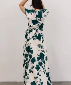 Soi Dresses Jacqueline Wrap Maxi Dress | Green Floral