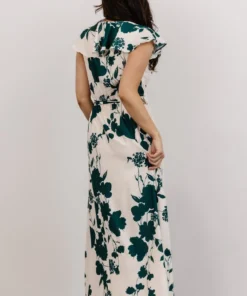 Soi Dresses Jacqueline Wrap Maxi Dress | Green Floral