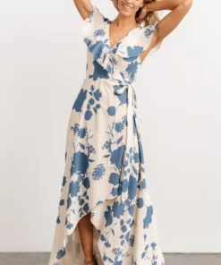 Soi Jacqueline Wrap Maxi Dress | Ivory + Slate Floral Dresses 10 Soi Jacqueline Wrap Maxi Dress | Ivory + Slate Floral Dresses