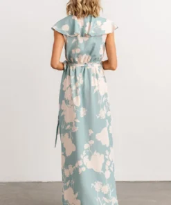 Soi Dresses Jacqueline Wrap Maxi Dress | Robin Blue Floral