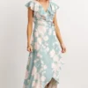 Soi Dresses Jacqueline Wrap Maxi Dress | Robin Blue Floral