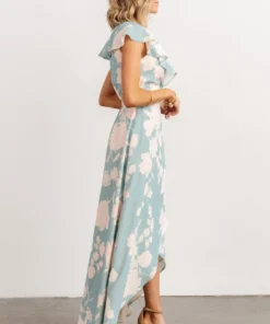 Soi Dresses Jacqueline Wrap Maxi Dress | Robin Blue Floral