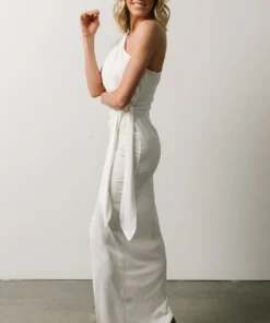 DD Jaden One Shoulder Maxi Dress | Off White 9 DD Jaden One Shoulder Maxi Dress | Off White