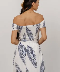 AK Janey Smocked Maxi Dress | Navy Print 5 AK Janey Smocked Maxi Dress | Navy Print