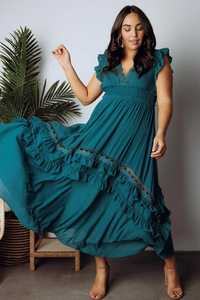 BB Custom Dresses Jasmine Ruffle Maxi Dress | Jade 5 BB Custom Dresses Jasmine Ruffle Maxi Dress | Jade