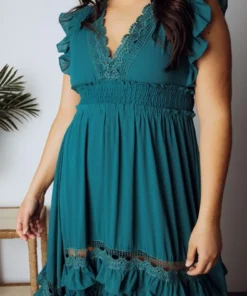 BB Custom Dresses Jasmine Ruffle Maxi Dress | Jade 33 BB Custom Dresses Jasmine Ruffle Maxi Dress | Jade