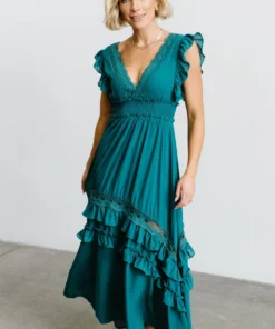 BB Custom Dresses Jasmine Ruffle Maxi Dress | Jade 27 BB Custom Dresses Jasmine Ruffle Maxi Dress | Jade