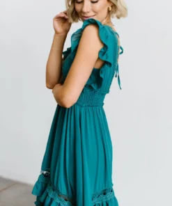 BB Custom Dresses Jasmine Ruffle Maxi Dress | Jade 30 BB Custom Dresses Jasmine Ruffle Maxi Dress | Jade