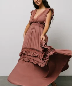 BB Custom Jasmine Ruffle Maxi Dress | Rosy Brown Dresses 20 BB Custom Jasmine Ruffle Maxi Dress | Rosy Brown Dresses