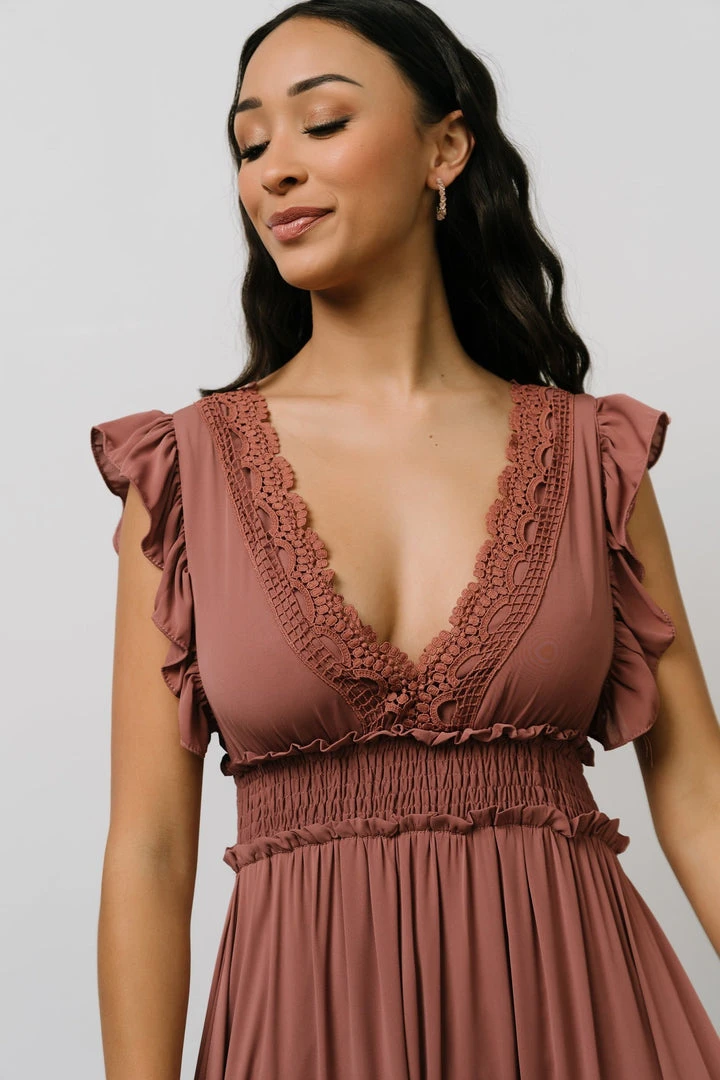 BB Custom Jasmine Ruffle Maxi Dress | Rosy Brown Dresses 9 BB Custom Jasmine Ruffle Maxi Dress | Rosy Brown Dresses
