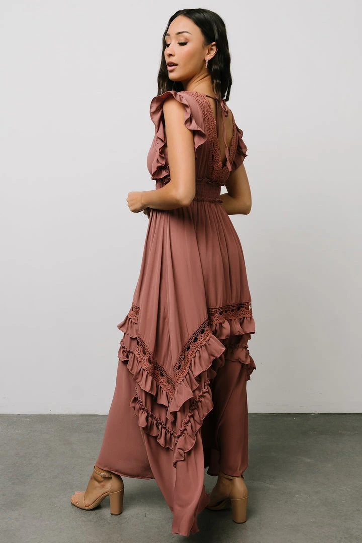 BB Custom Jasmine Ruffle Maxi Dress | Rosy Brown Dresses 3 BB Custom Jasmine Ruffle Maxi Dress | Rosy Brown Dresses