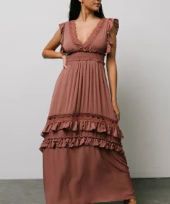 BB Custom Jasmine Ruffle Maxi Dress | Rosy Brown Dresses 21 BB Custom Jasmine Ruffle Maxi Dress | Rosy Brown Dresses