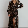 BB Custom Dresses Jenna Maxi Dress | Black Floral