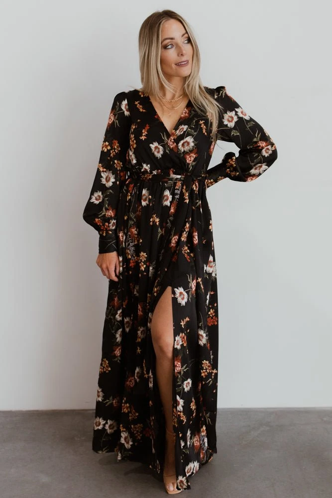 BB Custom Dresses Jenna Maxi Dress | Black Floral 1 BB Custom Dresses Jenna Maxi Dress | Black Floral