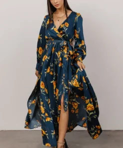 BB Custom Dresses Jenna Maxi Dress | Dark Blue Floral 12 BB Custom Dresses Jenna Maxi Dress | Dark Blue Floral