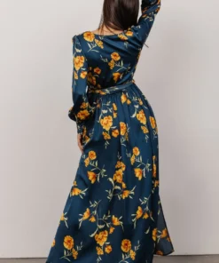 BB Custom Dresses Jenna Maxi Dress | Dark Blue Floral 16 BB Custom Dresses Jenna Maxi Dress | Dark Blue Floral