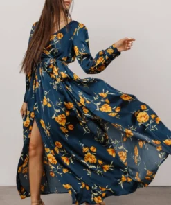BB Custom Dresses Jenna Maxi Dress | Dark Blue Floral 13 BB Custom Dresses Jenna Maxi Dress | Dark Blue Floral
