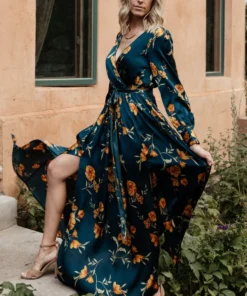 BB Custom Dresses Jenna Maxi Dress | Dark Blue Floral 11 BB Custom Dresses Jenna Maxi Dress | Dark Blue Floral