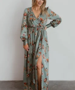 BB Custom Dresses Jenna Maxi Dress | Sage Floral