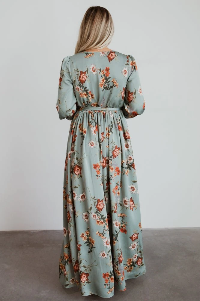 BB Custom Dresses Jenna Maxi Dress | Sage Floral 3 BB Custom Dresses Jenna Maxi Dress | Sage Floral