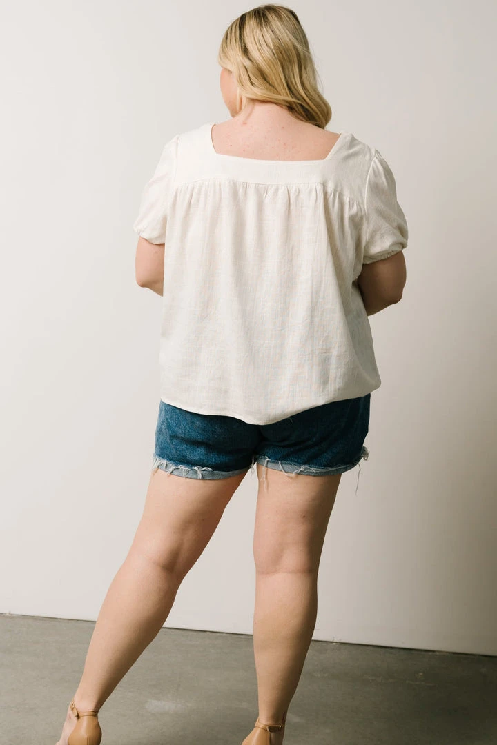 HAY Boho Jennica Square Neck Top | Ivory 7 HAY Boho Jennica Square Neck Top | Ivory