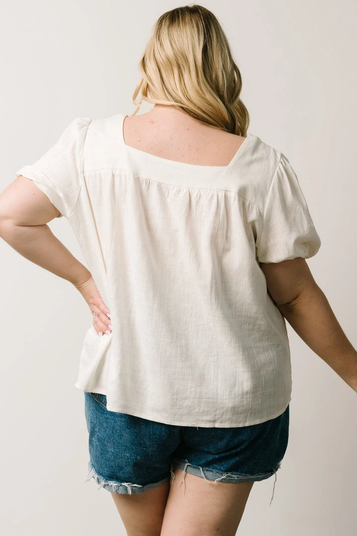 HAY Boho Jennica Square Neck Top | Ivory 2 HAY Boho Jennica Square Neck Top | Ivory