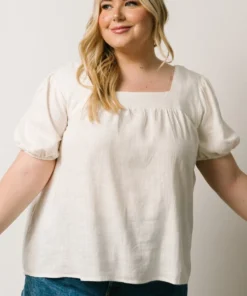 HAY Boho Jennica Square Neck Top | Ivory 9 HAY Boho Jennica Square Neck Top | Ivory