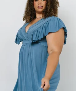 BB Custom Dresses Jennifer Deep V Maxi Dress | Blue 27 BB Custom Dresses Jennifer Deep V Maxi Dress | Blue