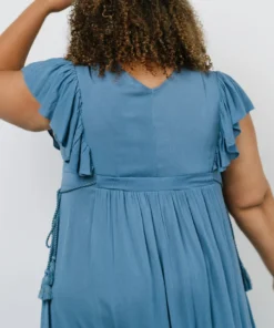 BB Custom Dresses Jennifer Deep V Maxi Dress | Blue 28 BB Custom Dresses Jennifer Deep V Maxi Dress | Blue