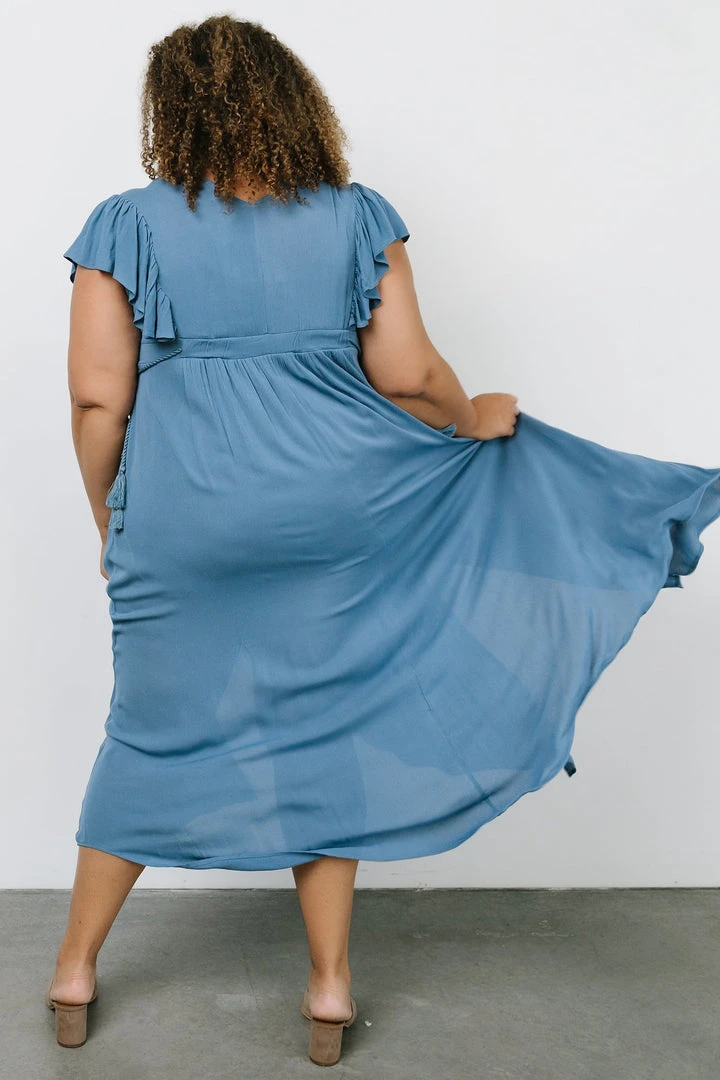 BB Custom Dresses Jennifer Deep V Maxi Dress | Blue 6 BB Custom Dresses Jennifer Deep V Maxi Dress | Blue