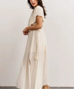 BB Custom Jennifer Deep V Maxi Dress | Ivory 19 BB Custom Jennifer Deep V Maxi Dress | Ivory