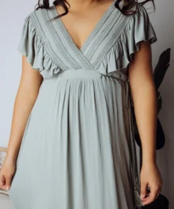 BB Custom Jennifer Deep V Maxi Dress | Sage Dresses 14 BB Custom Jennifer Deep V Maxi Dress | Sage Dresses