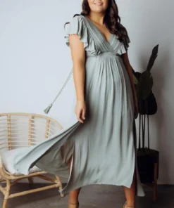 BB Custom Jennifer Deep V Maxi Dress | Sage Dresses 16 BB Custom Jennifer Deep V Maxi Dress | Sage Dresses