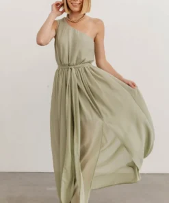 DD Dresses Jessica One Shoulder Maxi Dress | Sage 21 DD Dresses Jessica One Shoulder Maxi Dress | Sage